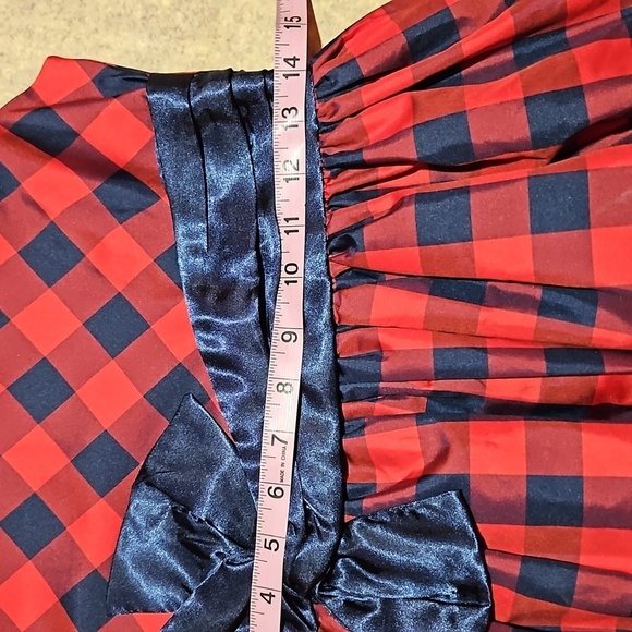 Cat & Jack | Red and Blue Checked Taffeta and Tulle Sleeveless Dress - Picture 6 of 9